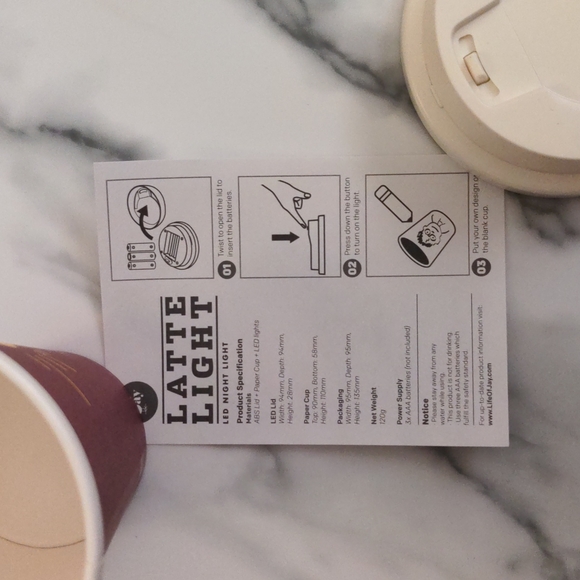 JAY Latte Light Led Coffee Night Light - Picture 3 of 3